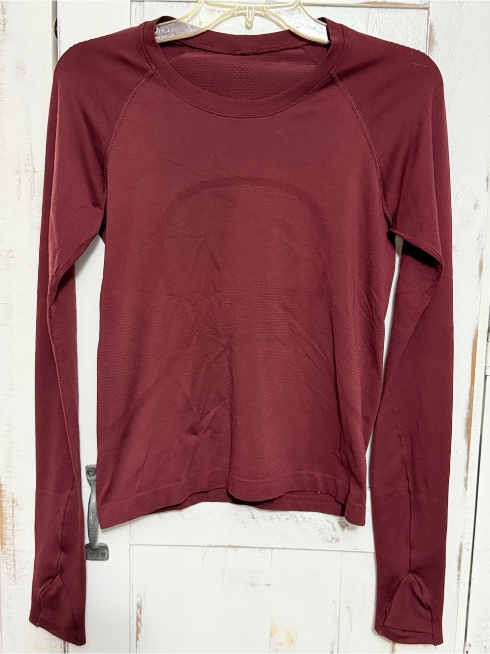 lululemon athletica Long Sleeve Crew in Deep Wine